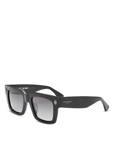 Kurt Geiger Square Sunglasses, 50mm In Black/gray Gradient