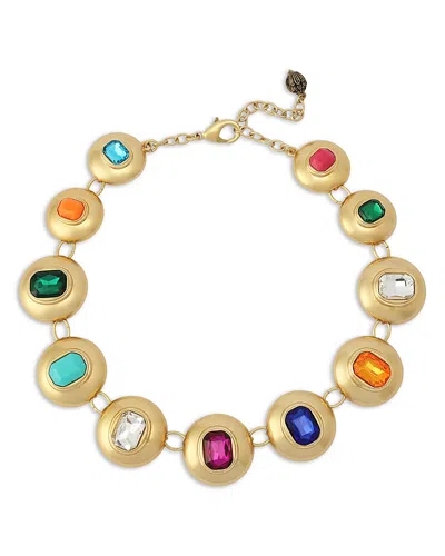 Kurt Geiger Stone Button Collar Necklace, 16-18 In Gold