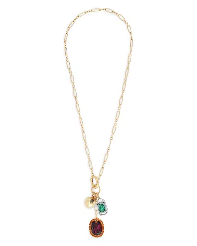 Kurt Geiger Stone Charm Pendant Necklace, 30 In Multi