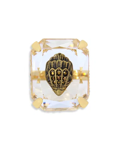 Kurt Geiger Stone Eagle Head Statement Ring In Gold