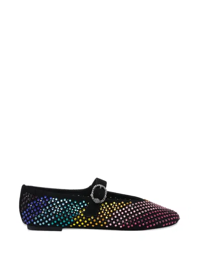 Kurt Geiger Strass Buckle Ballet Flats In Multi
