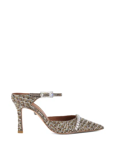 Kurt Geiger Strass Point-toe Pumps In Gold