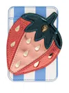 Kurt Geiger Straweberry-motif Card Holder In Blue