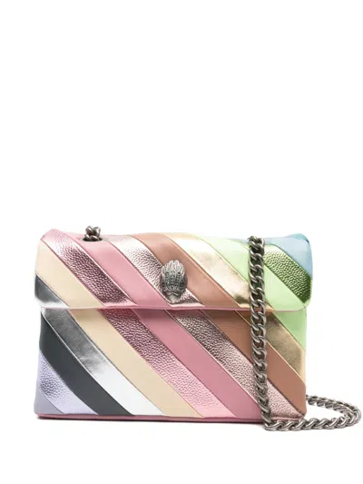 Kurt Geiger Striped Chain Shoulder Bag In Multi