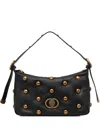 Kurt Geiger Chelsea Studded Soft Shoulder Bag In Black
