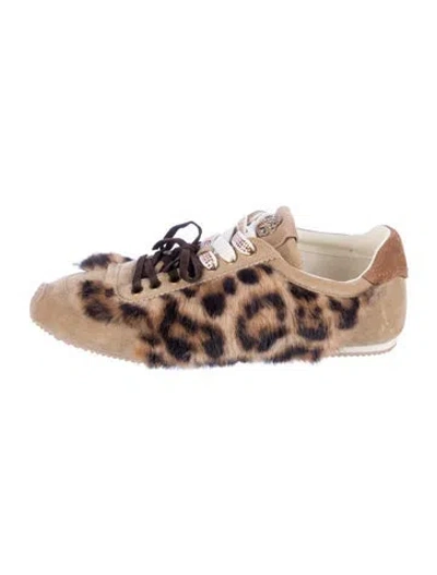Pre-owned Kurt Geiger Suede Animal Print Sneakers In Multi