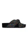 Kurt Geiger Suede Chelsea Cross-strap Slides In Multi