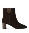 Kurt Geiger 55mm Chelsea Embossed-tab Ankle Boots In Brown