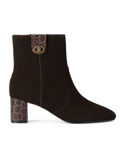 KURT GEIGER SUEDE CHELSEA TRIM ANKLE BOOTS