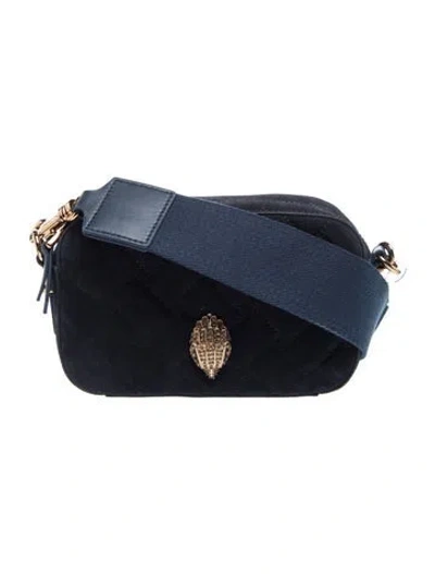 Pre-owned Kurt Geiger Suede Crossbody Bag In Blue
