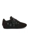 Kurt Geiger Suede Embellished Chelsea Sneakers In Brown