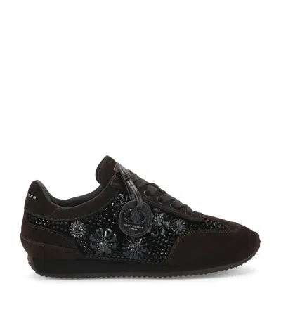 KURT GEIGER SUEDE EMBELLISHED CHELSEA SNEAKERS