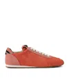 Kurt Geiger Womens Orange Islington Eagle-embellished Suede Trainers In Orange