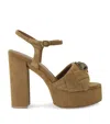 Kurt Geiger Suede Kensington Platform Sandals In Multi