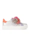 Kurt Geiger Suede Laney Pom-pom Sneakers In Multi