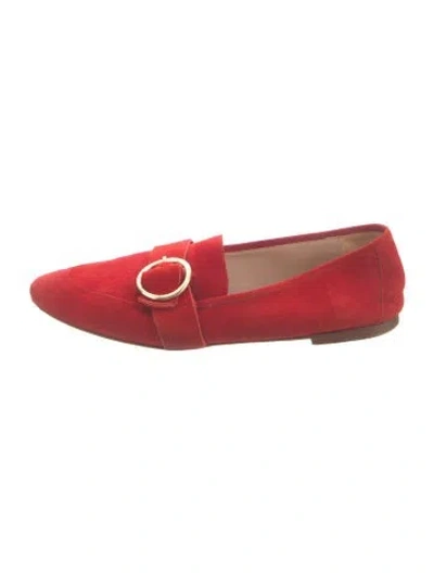 Pre-owned Kurt Geiger Suede Loafers In Red