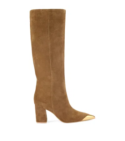 KURT GEIGER SUEDE REGENT CAP KNEE-HIGH BOOTS 30