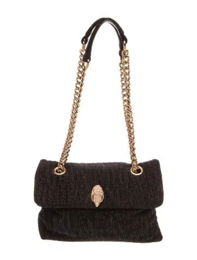 Pre-owned Kurt Geiger Suede Shoulder Bag In Black