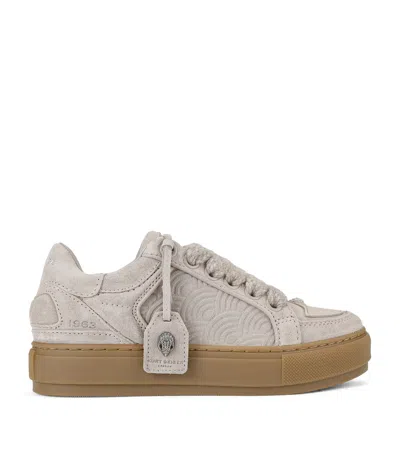Kurt Geiger Suede Southbank Tag Sneakers In Brown