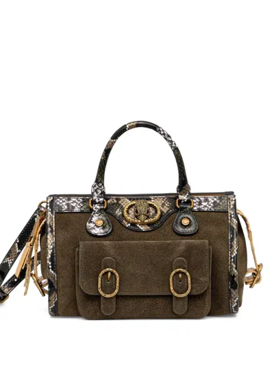 Kurt Geiger Suede Tote Bag In Brown