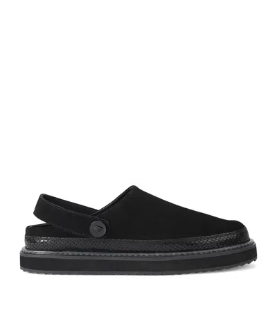 Kurt Geiger Suede Woodford Mules In Black