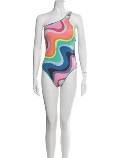 Pre-owned Kurt Geiger Tie-dye Print One-piece W/ Tags In Multicolor