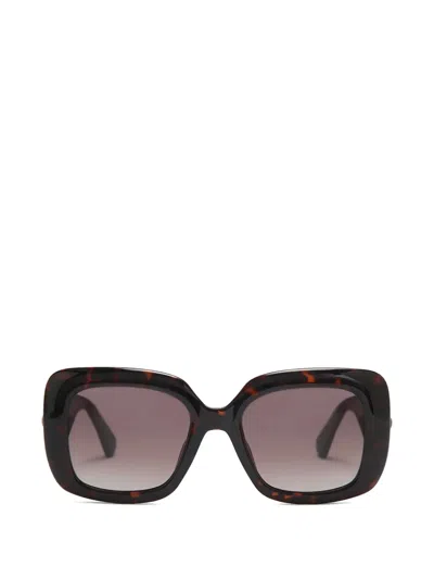 Kurt Geiger Tortoiseshell-effect Eagle-plaque Sunglasses In Brown