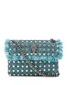 Kurt Geiger London Mini Kensington Tweed Convertible Crossbody Bag In Open Green