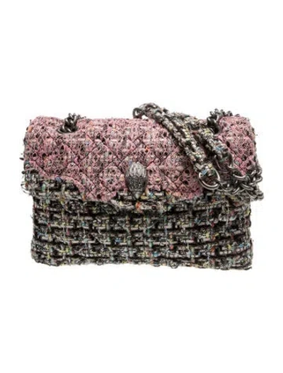 Pre-owned Kurt Geiger Tweed Shoulder Bag In Neutral