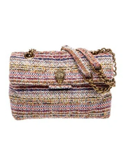 Pre-owned Kurt Geiger Tweed Shoulder Bag In Neutrals