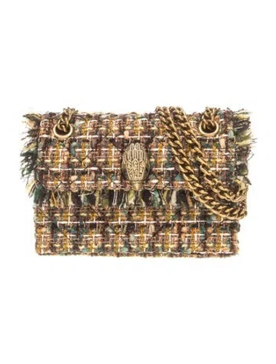 Pre-owned Kurt Geiger Tweed Shoulder Bag In Neutrals