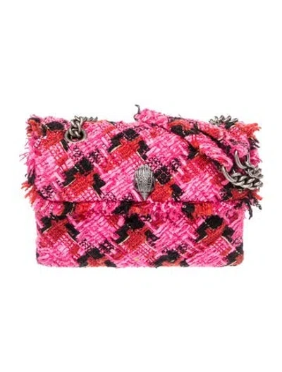 Pre-owned Kurt Geiger Tweed Shoulder Bag In Pink