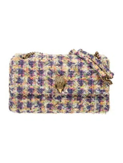 Pre-owned Kurt Geiger Tweed Shoulder Bag W/ Tags In Multi