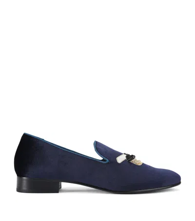 KURT GEIGER VELVET ACE EMBY LOAFERS