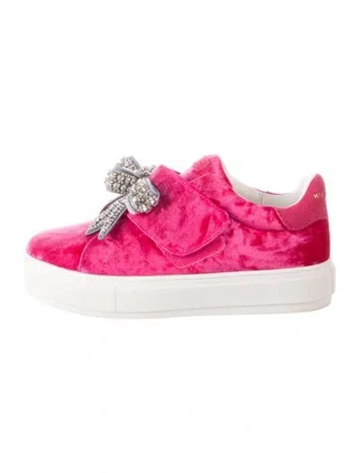 Pre-owned Kurt Geiger Velvet Chunky Sneakers In Pink