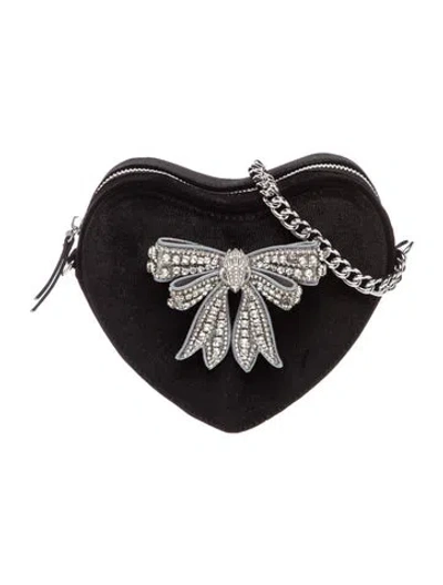 Pre-owned Kurt Geiger Velvet Evening Bag In Black
