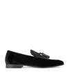 Kurt Geiger London Mens Black Henry Tassel-embellished Slip-on Suede Loafers In Black