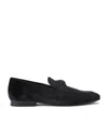 Kurt Geiger Velvet Hugh 2 Loafers In Black