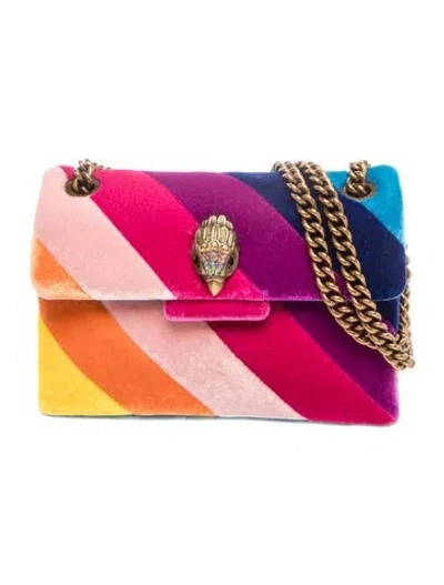 Pre-owned Kurt Geiger Velvet Shoulder Bag In Pink