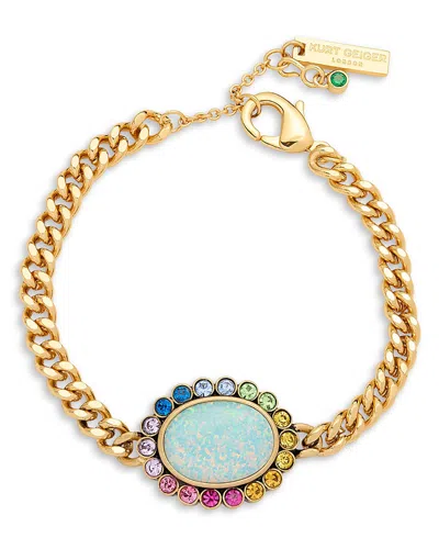 Kurt Geiger Vintage Opal Gem Link Bracelet In Multi
