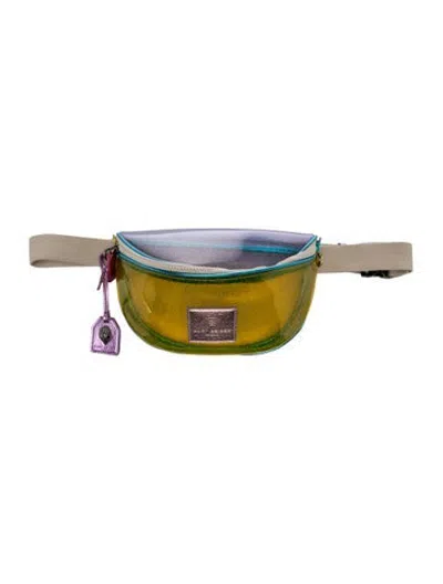 Pre-owned Kurt Geiger Vinyl Belt Bag In Purple