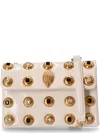 Kurt Geiger White Kensington Gems Shoulder Bag In Nude
