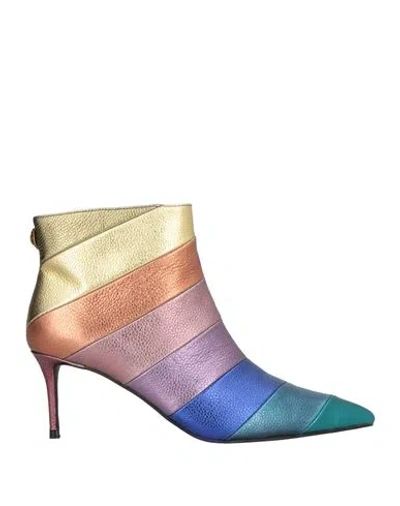 Kurt Geiger Woman Ankle Boots Gold Size - Leather In Multi