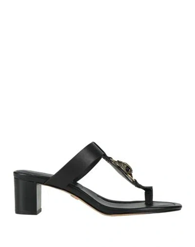 Kurt Geiger Woman Toe Strap Sandals Black Size 10 Soft Leather