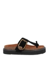 Kurt Geiger London Womens Black Eagle Buckled Toe-post Suede Sandals In Black