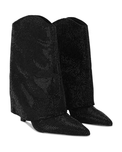Kurt Geiger Women's Annabel Embellished Gaiter Boots In Black
