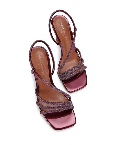 Kurt Geiger Women's Annabel Embellished Suede Sandals In Pink