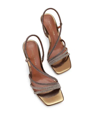Kurt Geiger Women's Annabel Embellished Suede Sandals In Brown