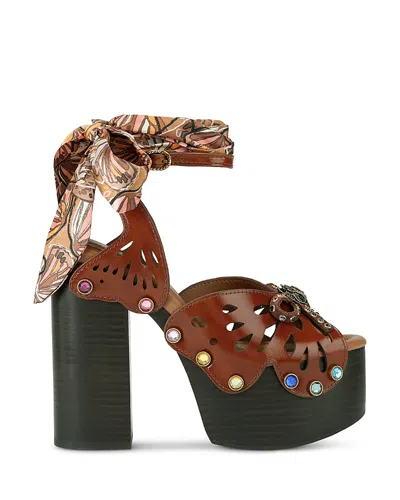 Kurt Geiger London Butterfly Platform Ankle Strap Sandal In Multi