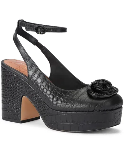 Kurt Geiger Women's Chelsea Closed Sling Square Toe Pumps In Black